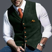 Men's Vintage Classic Vest with Adjustable Back Strap Side