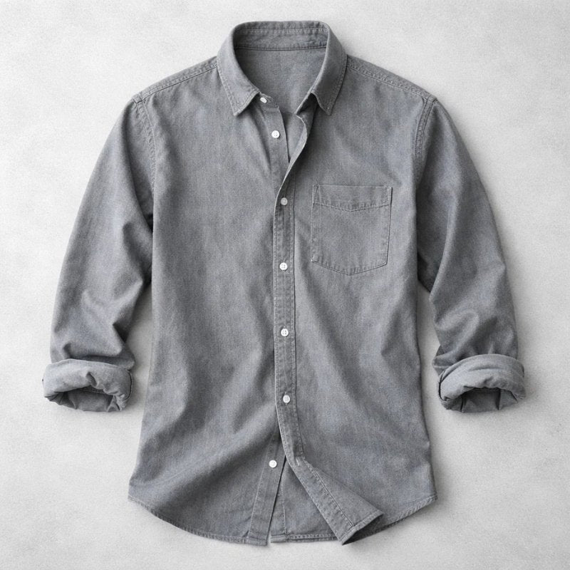 Men's Vintage Cotton Long Sleeve Shirt Lifestyle