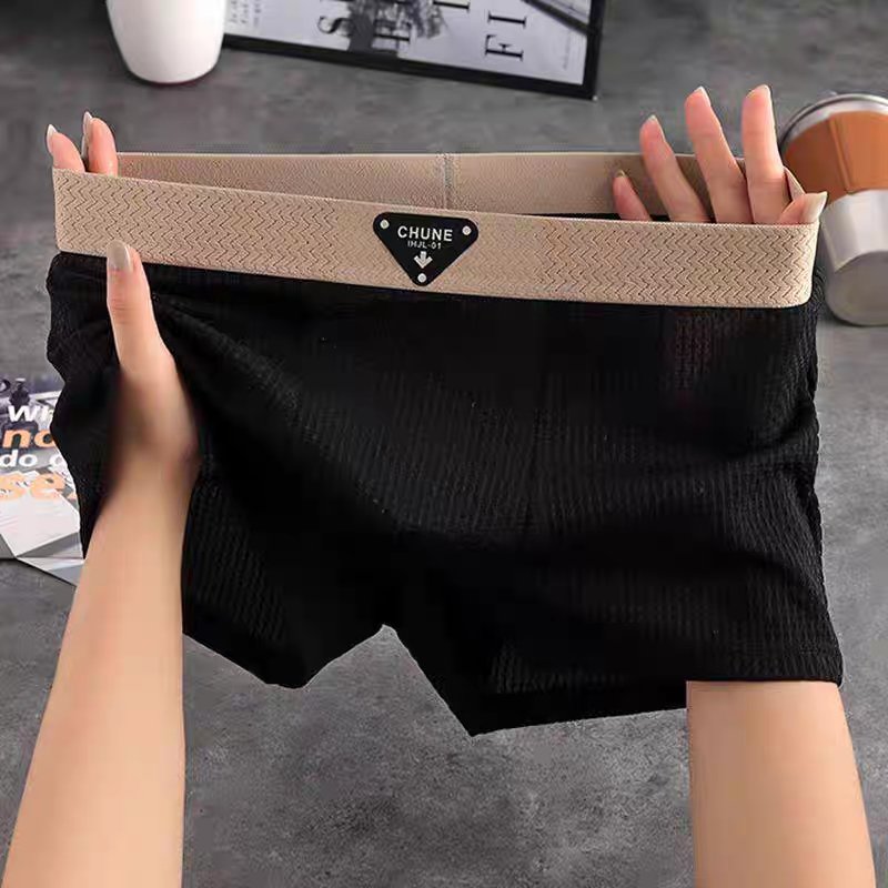 Men's Waffle Knit Cotton Boxer Briefs Side