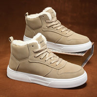 Men's Warm Lined High Top Trainers | Winter Walking Fit Lifestyle