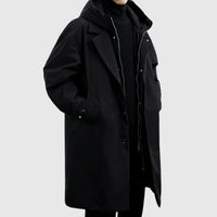 Men's Waterproof Raincoat | All Weather with Adjustable Hood Front