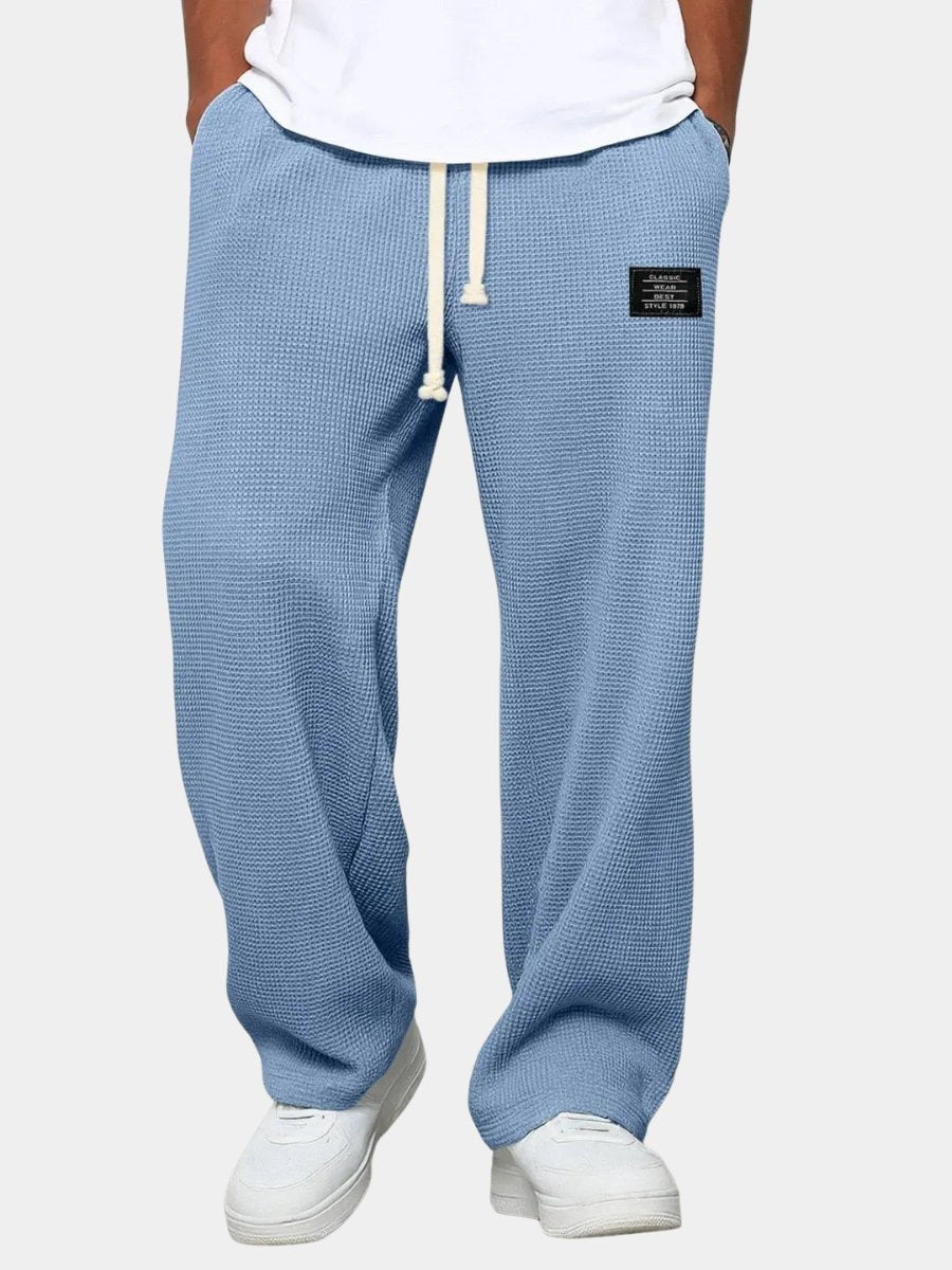 Men's Wide Leg Drawstring Trousers with Adjustable Waist Hero