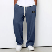 Men's Wide Leg Drawstring Trousers with Adjustable Waist Lifestyle