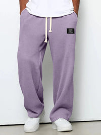 Men's Wide Leg Drawstring Trousers with Adjustable Waist View 11