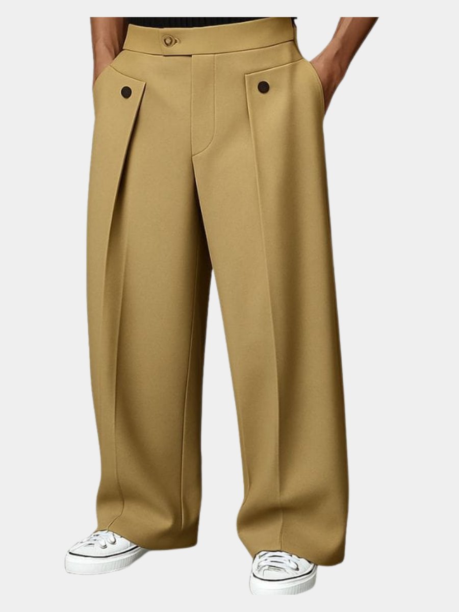 Men's Wide-Leg Trousers | Relaxed Fit with Structured Fabric Hero