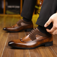 Men's Wingtip Brogue Oxfords Dress Shoes | Smart Formal Style Back