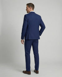 Men's Wool Blend Suit | Formal Two-Piece with Tailored Fit Detail