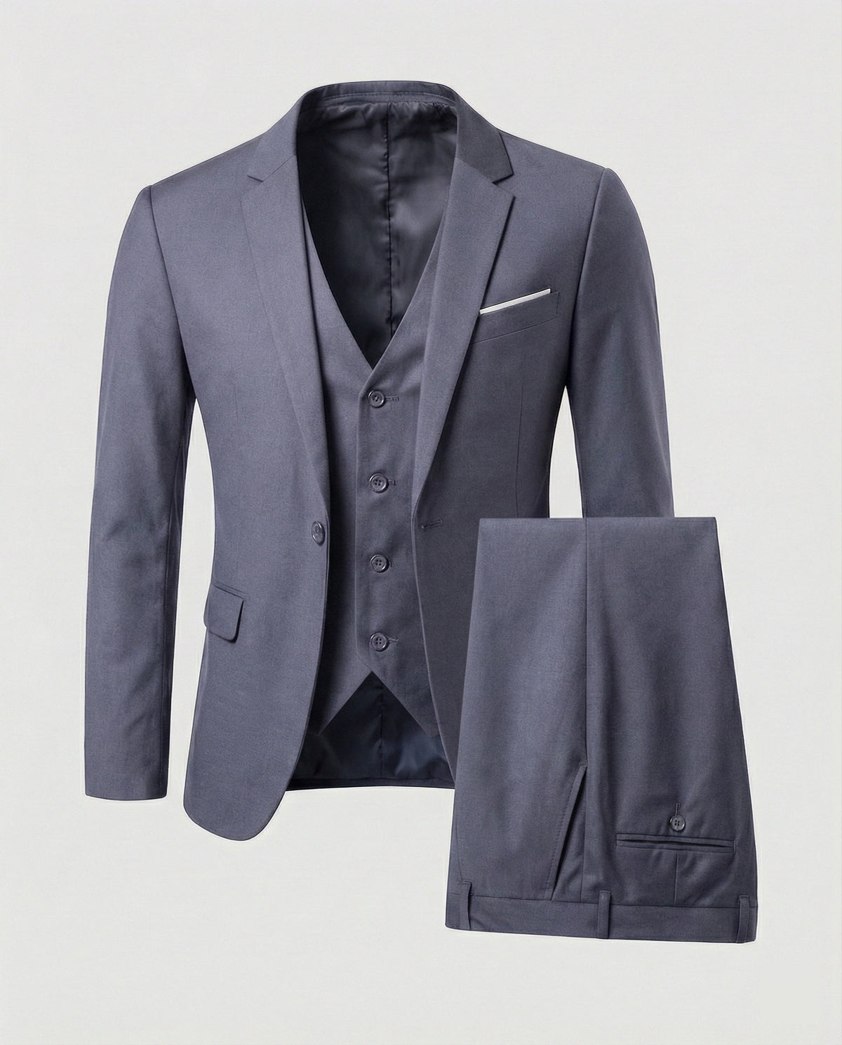 Men's Wool Blend Suit | Formal Two-Piece with Tailored Fit Lifestyle