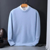 Men's Wool Loose Sweater | Relaxed Fit Knit Jumper Close Up