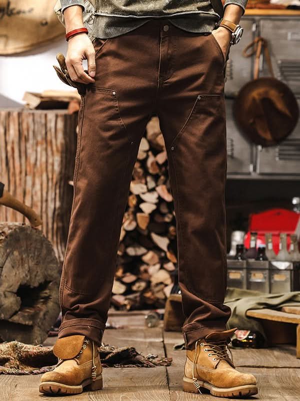 Men's Workwear Straight-Leg Utility Pants with Cargo Pockets View 13