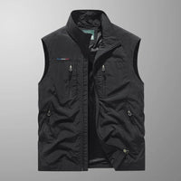 Men's Zip Front Bodywarmer Vest | Outdoor with Stand Collar Full
