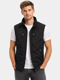 Men's Zip Front Bodywarmer Vest | Outdoor with Stand Collar Hero