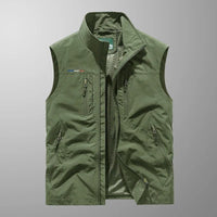Men's Zip Front Bodywarmer Vest | Outdoor with Stand Collar View 11