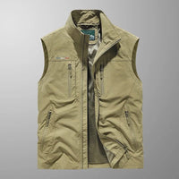 Men's Zip Front Bodywarmer Vest | Outdoor with Stand Collar View 13