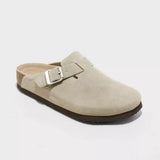 Women's Mules with Slip On and Buckle Strap