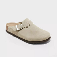 Women's Mules with Slip On and Buckle Strap