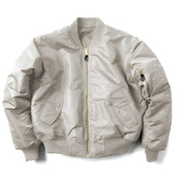 Unisex Classic Bomber Jacket with Ribbed Trim Close Up