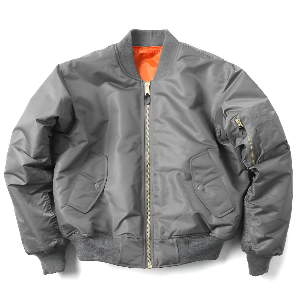 Unisex Classic Bomber Jacket with Ribbed Trim Side