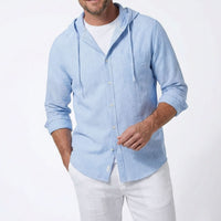 Unisex Lightweight Linen Hoodie Angle