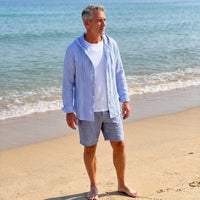 Unisex Lightweight Linen Hoodie Front