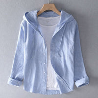 Unisex Lightweight Linen Hoodie Hero