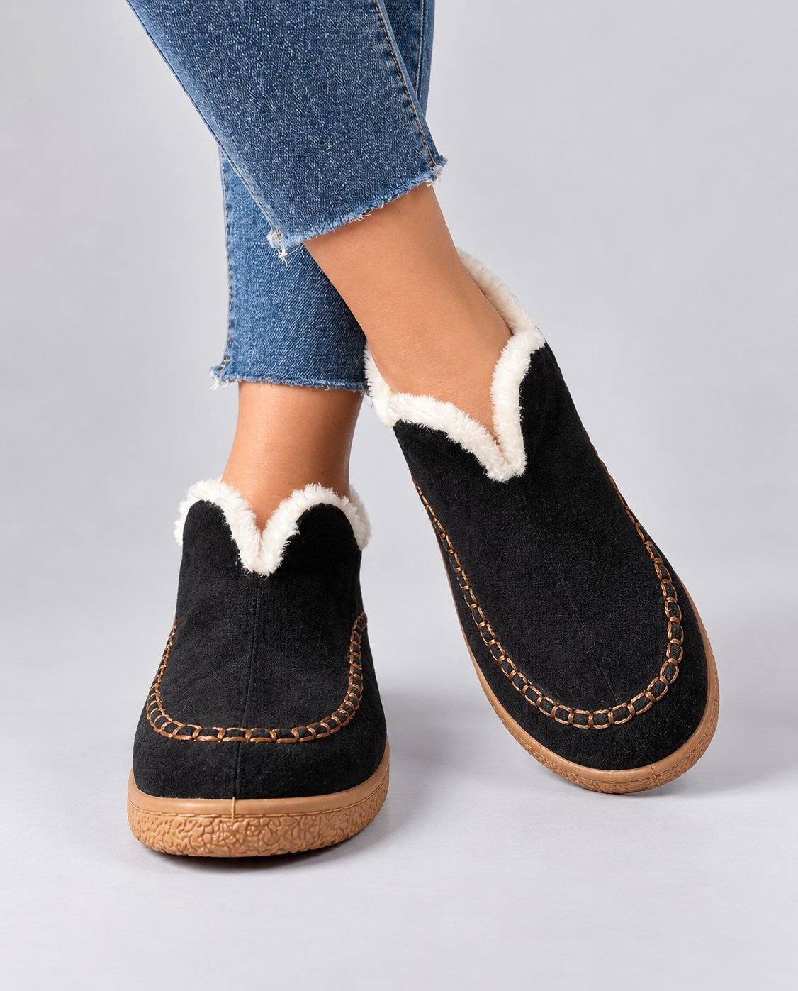 Women's Ankle Boots | Fur Lined with Slip On Fit Side