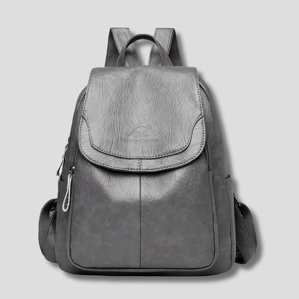 Women's Anti-Theft Leather Backpack | Secure City Style Full