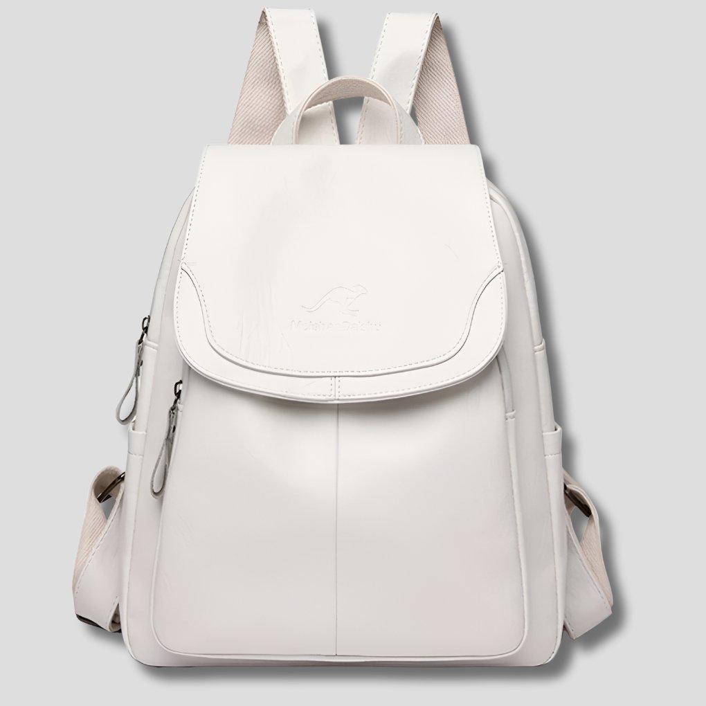 Women's Anti-Theft Leather Backpack | Secure City Style Hero