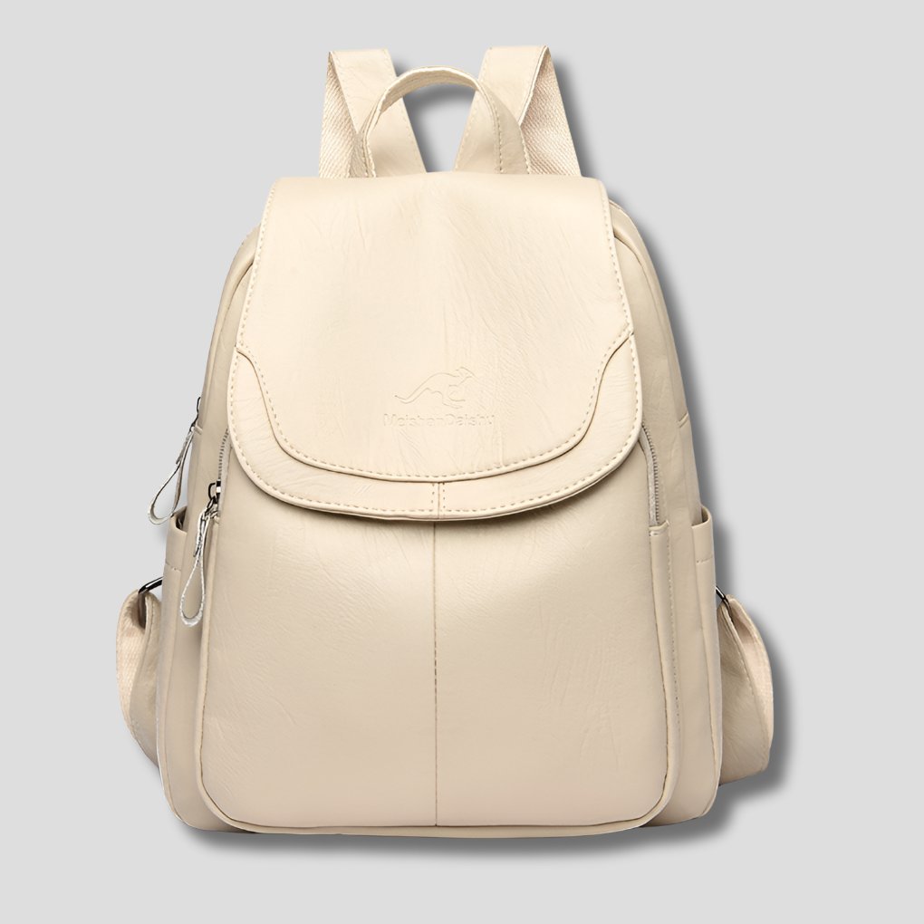 Women's Anti-Theft Leather Backpack | Secure City Style Lifestyle