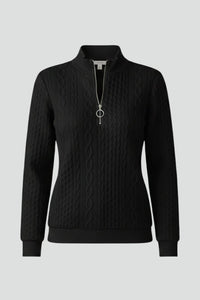 Women's Cable Knit Jumper with Zip Neckline Hero