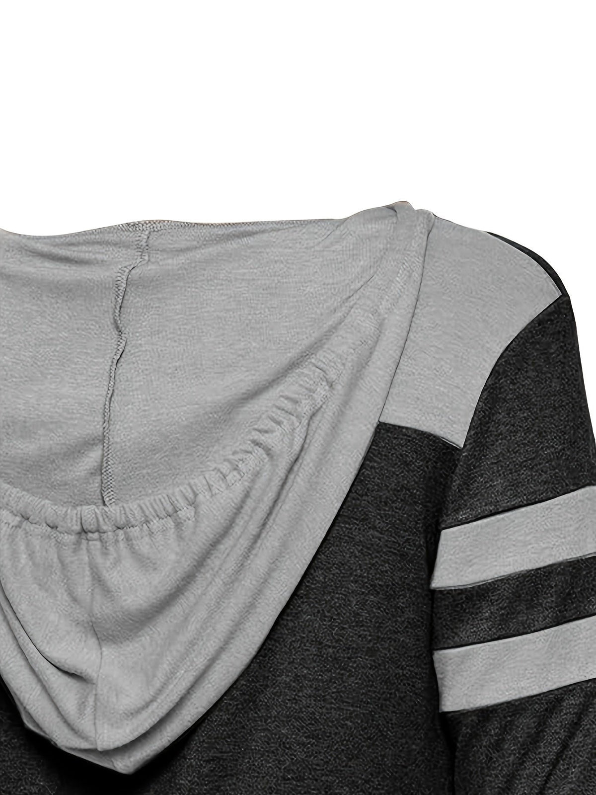 Women's Colour Block Hoodie with Thumbhole Sleeves Side