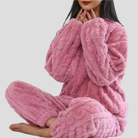 Women's Cosy Knit Pajama Set for Warm Nights Side