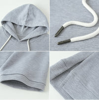 Women's Cotton Blend Short Sleeve Hoodie Detail