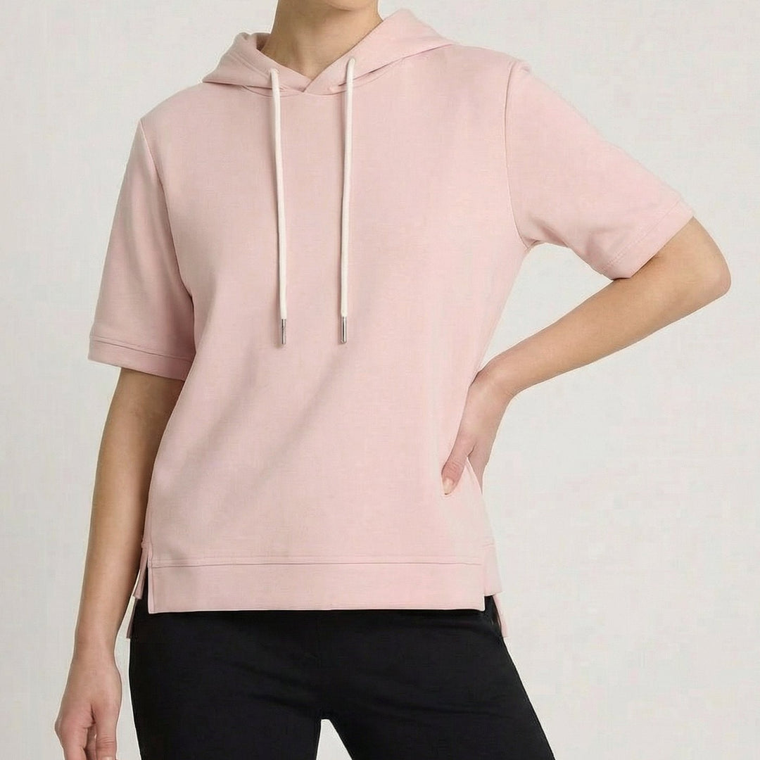 Women's Cotton Blend Short Sleeve Hoodie Hero
