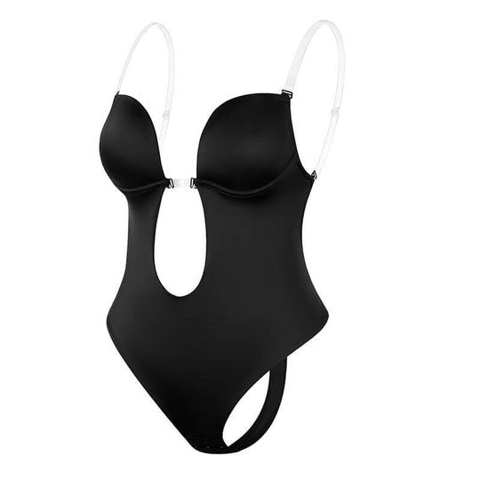 Women's Deep V Backless Body Shaper | Seamless Elegance Side