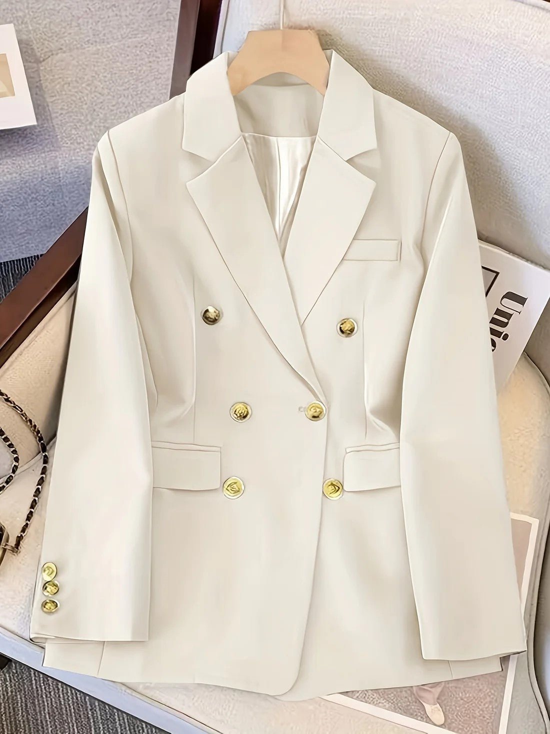 Women's Double-Breasted Blazer | Smart Work to Formal Back