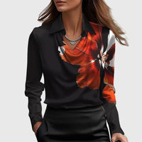 Women's Elegant Blouse with Draped Cowl Neckline Lifestyle