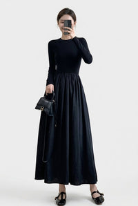 Women's High Neck Knit Top and Textured Midi Skirt Set Hero