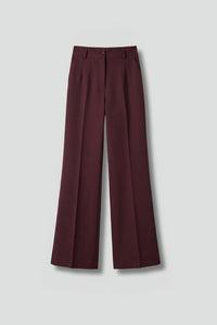 Women's High Waist Straight Leg Trousers with Pull-On Waistband Hero