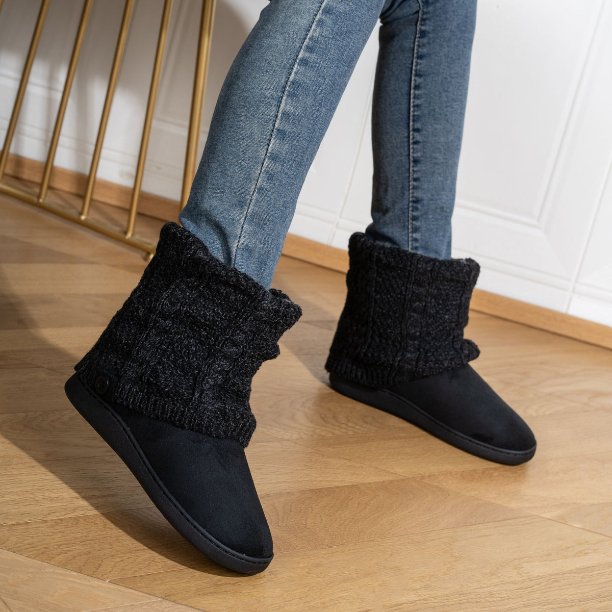 Women's House Boots | Slip On with Knit Cuff Lifestyle