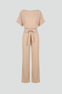 Women's Jumpsuit with Wide Legs and Tie Belt Hero