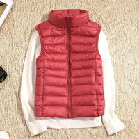 Women's Lightweight Down Vest with Packable Design Angle