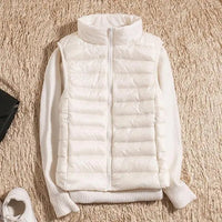 Women's Lightweight Down Vest with Packable Design Full