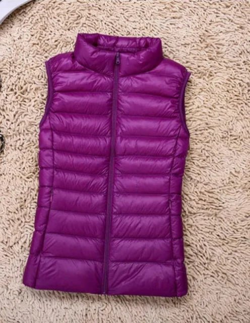 Women's Lightweight Down Vest with Packable Design Lifestyle