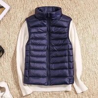 Women's Lightweight Down Vest with Packable Design View 11