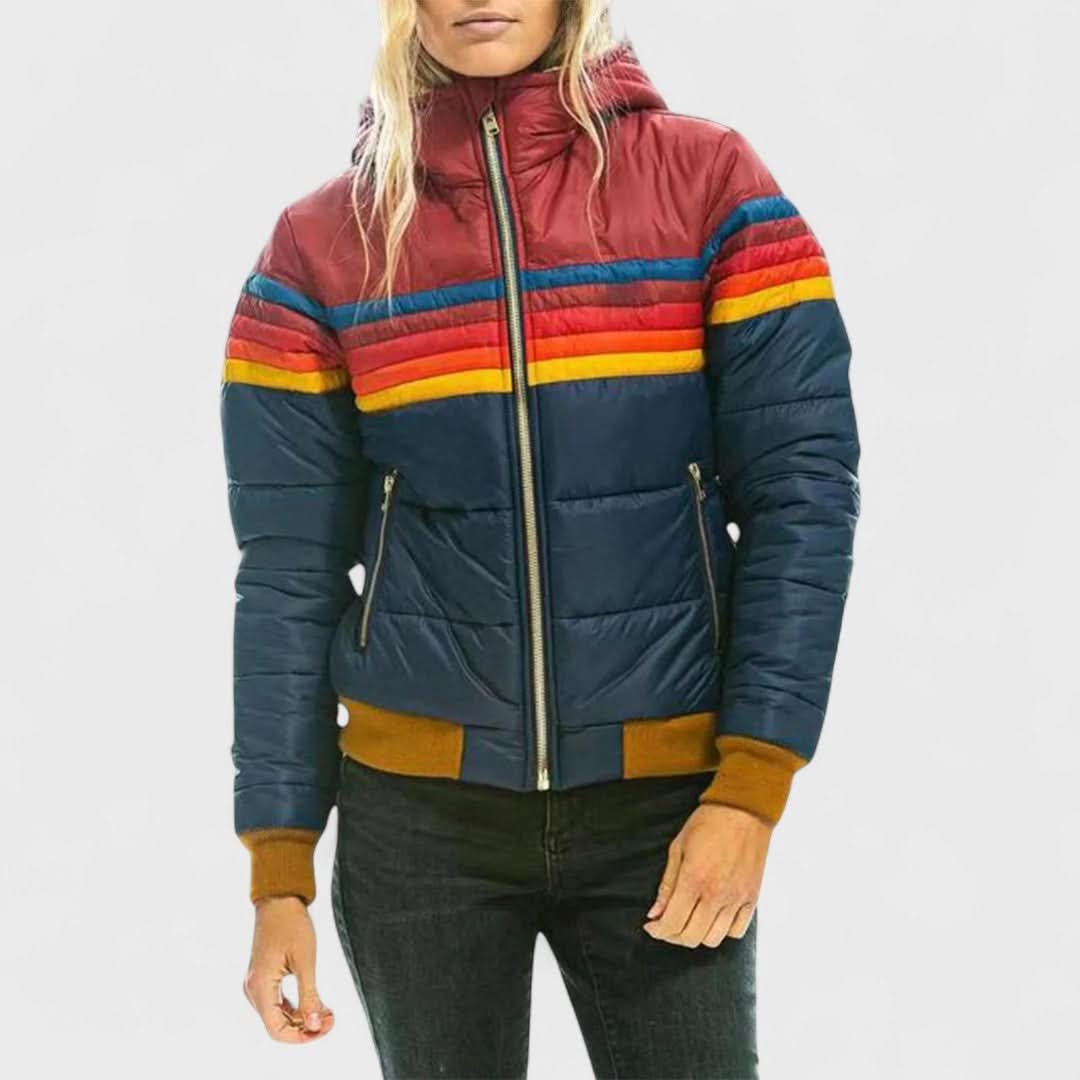 Women's Lightweight Waterproof Jacket with Water-Repellent Finish Side