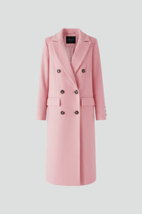Women's Long Coat with Lapel Collar and Button Front Hero