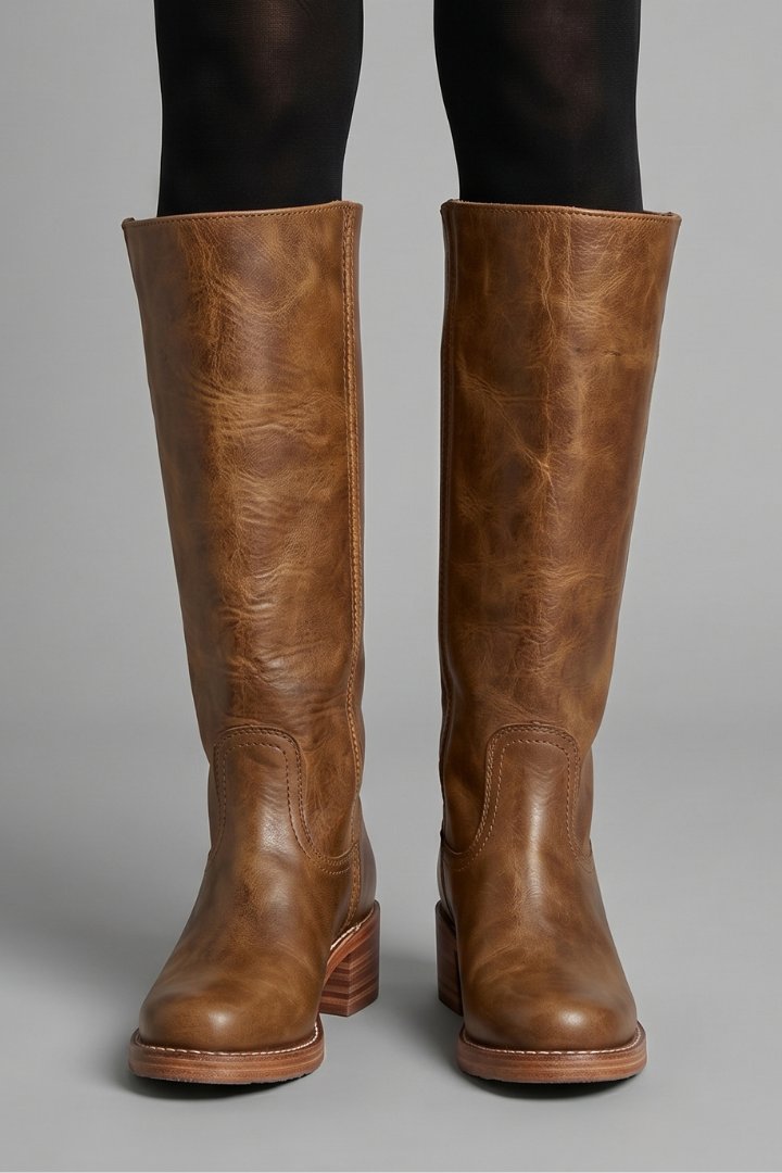 Women's Mid-Calf Orthopaedic Boots with Block Heel Full