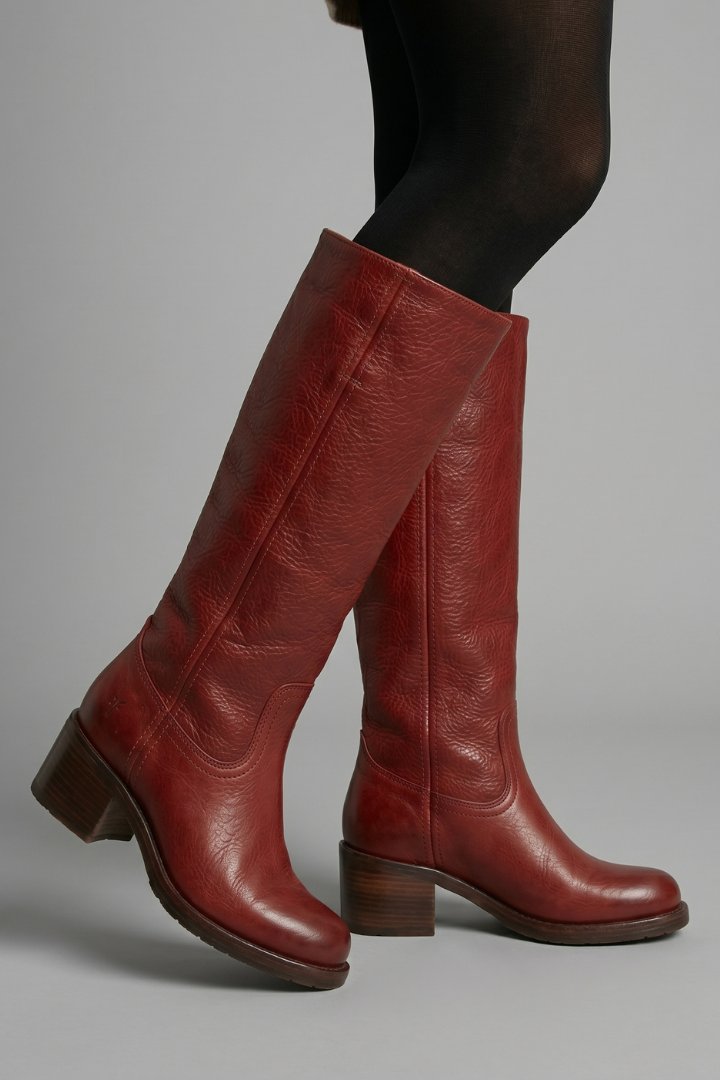 Women's Mid-Calf Orthopaedic Boots with Block Heel Side