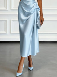 Women's One-Shoulder Midi Dress | Wedding Guest with Ruched Waist View 13